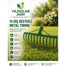 14 Diş Destekli Metal Tırmık (Sapsız) - BHCALT