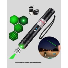 Yüksek Güçlü Yeşil Lazer Pointer 5000MW Şarjlı
