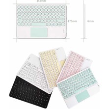 Touchpad Tüm Cihazlara Uyumlu Bluetooth Klavye Touchpad Slim Kablosuz Wifi Q Klavye