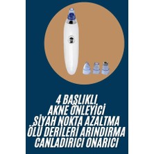 A-Luxe Yeni Nesil Vakumlu Pilli Siyah Nokta ve Yüz Temizleme Cihazı 4 Başlıklı