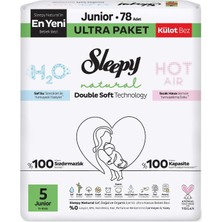 Sleepy Natural Double Soft Külot Bez Ultra Paket 5 Beden 78 Adet