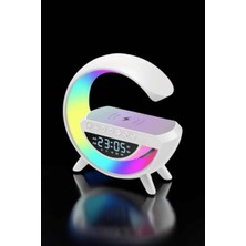 Bluetooth Hoparlör Dijital Göstergeli Wireless Şarj Rgb Işıklı
