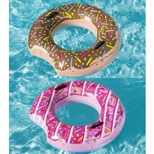 Empressco Pembe ve Mavi Renkli Bestway Donut Simit Tutmaçlı 91 Cm, Eğlence Dolu Su Oyunu