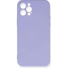 Prativas Iphone 12 Kılıf Nano Içi Kadife Silikon - Lila