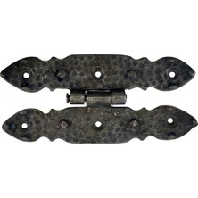 Antika Tarz Dekoratif Pirinç Düğmeli Menteşe - 142X69 Mm, Oksit