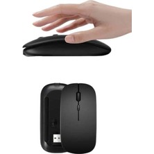 Kablosuz Mouse Fare Şarjlı Bluetooth Wireless Çift Modlu Sessiz