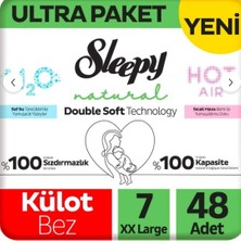 Sleepy Natural Double Soft Külot Bez Ultra Paket 7 Beden 48 Adet