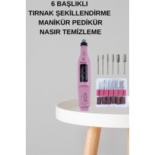 Elektrikli Manikür Pedikür Seti Ikili Set 12 Parça Tırnak Bakımı Törpü Protez Çıkarma