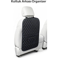 Empressco Ecarteks Araç Koltuk Arkası Organizer Deri - Oto Eşya Düzenleyicisi Cepli Lüks Tasarım - Mavi - Fiyatı, Yorumları