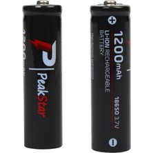 Orjinal 3.7 V 1200 Mah Şarj Edilebilir 18650 Turbo Model Li-Ion Şarjlı Pil