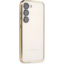 Prativas Galaxy S24 Kılıf Lensli Silikon - Gold