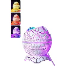 Yumurta Şeklinde Su Dalgalı Bluetooth Speaker Lamba Renkli Şarjlı