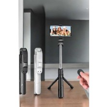 Selfie Çubuğu Tripod Kumandalı Telefon Tutucu Siyah