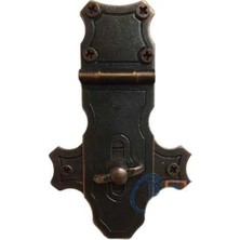 Dekoratif Anahtarlı Sandık Askısı - 40X65MM, Oksit, 1 Adet