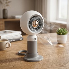 Laptify 3 Kademeli Taşınabilir Masa Üstü Fan, Şarjlı Taşınabilir Mini Fan, Ergonomik El Fanı, Sessiz Taşınabilir Mini Vantilatör