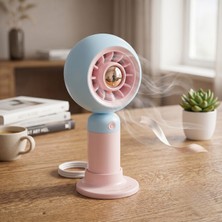 Laptify 3 Kademeli Taşınabilir Masa Üstü Fan, Şarjlı Taşınabilir Mini Fan, Ergonomik El Fanı, Sessiz Taşınabilir Mini Vantilatör