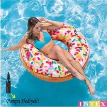 Empressco Şişme Şekerlemeli Donut Havuz ve Deniz Simidi 114 cm + Pompa Hediye