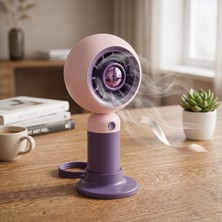 Laptify 3 Kademeli Taşınabilir Masa Üstü Fan, Şarjlı Taşınabilir Mini Fan, Ergonomik El Fanı, Sessiz Taşınabilir Mini Vantilatör