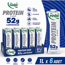 Pınar Laktozsuz Proteinli Süt 1lt x 6 Adet Yüksek Protein İçeren Sade Ürün