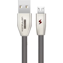 Bezos S53 LED Işıklı Micro USB Kablo 1m 3A - Siyah