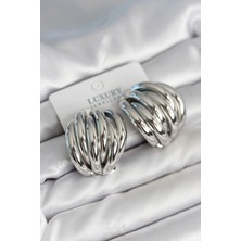 Uravas Store Pirinç Gümüş Renk Vintage Kadın Küpe