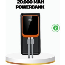 A-Luxe Powerbank 20000 Mah 22.5W Hızlı Şarjlı ve Kompakt Çoklu Kablo Çıkışlı