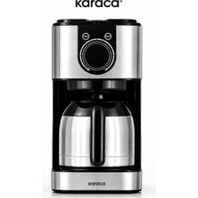 Karaca Aroma Ayarlı Gri Filtre Kahve Makinesi, 900 W Güçlü Performans, Sıcak Tutma Özellikli, Günlük Kullanıma Uygun Kompakt ve Şık Mutfak Çözümü, Enerji Verimli Kullanım Odaklı