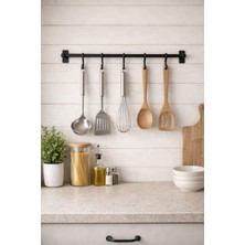 Riya Home Ev & Dekorasyon 6'lı Güçlü Yapıştırma Retro Askı Rayı 35 cm Suya Dayanıklı ve Kolay Temizlenebilir