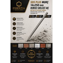 ESBH Sds Plus Murç 14X250 mm Kırıcı Delici Uç Beton ve Duvar Kırma Profesyonel Şantiye Tipi Dayanıklı Uç