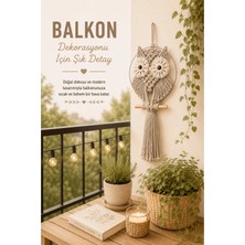 El Yapımı Makrome Baykuş Duvar Süsü Dekoratif Bohem Ev Balkon Salon Oda Duvar Dekoru 36-46-56 cm