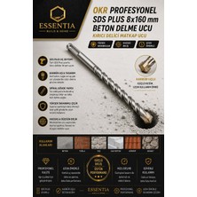 ESBH Okr Profesyonel Sds Plus 8X160 mm Beton Delme Ucu Kırıcı Delici Matkap Ucu