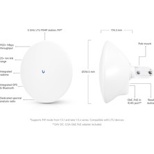 Ubiquiti Ltu-Pro 1 Port Gigabit 5ghz 900MBPS 24DBI 14 Derece 25KM Ptp/ptmp Diş Ortam Access Point(Adaptörlü)