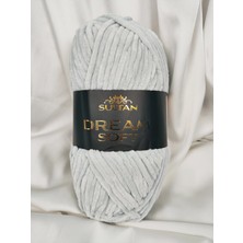 Sultan Dream Soft Kadife Açık Gri El Örgü Ipi 100GR. 120MT.(1 Adet) - Renk: 906