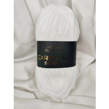 Sultan Dream Soft Kadife Beyaz El Örgü Ipi 100GR. 120MT.(1 Adet) - Renk: 902