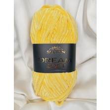 Sultan Dream Soft Kadife Açık Sarı El Örgü Ipi 100GR. 120MT.(1 Adet) - Renk: 916