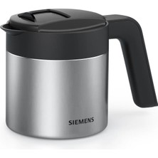 Siemens Termos Kahve Demliği TZ40001, Doğrudan Kahve Otomatından Demleme, Sıcak Tutma Fonksiyonu, Sürgülü Kapak, Kolay Temizlenir, EQ500, EQ700, Eq6 Plus ve EQ900 Için Mükemmel, 1 L, Paslanmaz Çelik