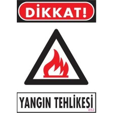 Nil Avm Dikkat Yangın Tehlikesi Uyarı Levhası 25X35 KOD:852