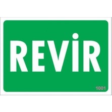 Nil Avm Revir Uyarı Levhası 17,5X25 KOD:1001