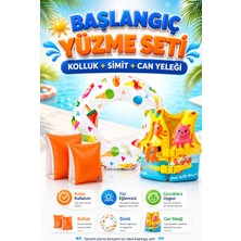 Empressco Renkli Çocuk Yüzme Seti, 3'lü Denizli Öğrenme, 3-6 Yaş, Güvenli ve Eğlenceli