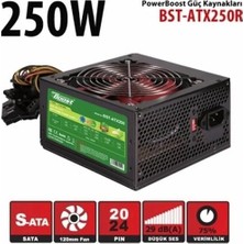 Powerboost BST-ATX250R 250W Atx Psu 12 cm Kırmızı Fan Retaıl Box (Kutulu)