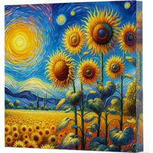 Vivago Art Van Gogh 4 Ayçiçekleri - Çizgisiz Yan Boyamalı Defter