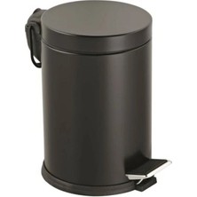 Uravas Store 3lt Si̇yah Pedalli Metal Çöp Kovasi (5047)