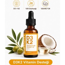 Botafıtt D3/k2 Damla – %50 Mct Yağı ve %50 Zeytinyağı Taşıyıcılı D3 ve K2  Takviye Edici Gıda