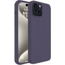 Bezos iPhone 15 Kılıf First Silikon - Mürdüm