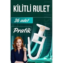 TeknoKapsül Kilitli Perde Düğmesi Perde Ruleti Perde Düğmesi 36 Adet 716103