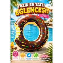Empressco Renkli Desenli 65 cm Şişme Donut ve Simit Yüzük - Eğlence Için Favori