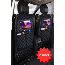 Empressco Hasby 2 Adet Siyah Deri Kapitone Araba Koltuk Arkası Organizeri Tablet Tutucu Organizer Ipad Tablet Tutucu - Fiyatı, Yorumları