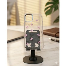 Tekno Tarz 58 Pembe Kurdele Desenli Iphone 11 12 13 14 15 16 17 Uyumlu Kılıflar