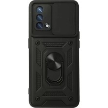 TeknoKapsül A74 4g Kılıf Pars Lens Yüzüklü Silikon - Siyah
