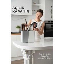 TeknoKapsül Akıllı Sürgülü Bıçaklık Kaşıklık Organizeri - Ayarlanabilir Tezgah Üstü Mutfak Düze